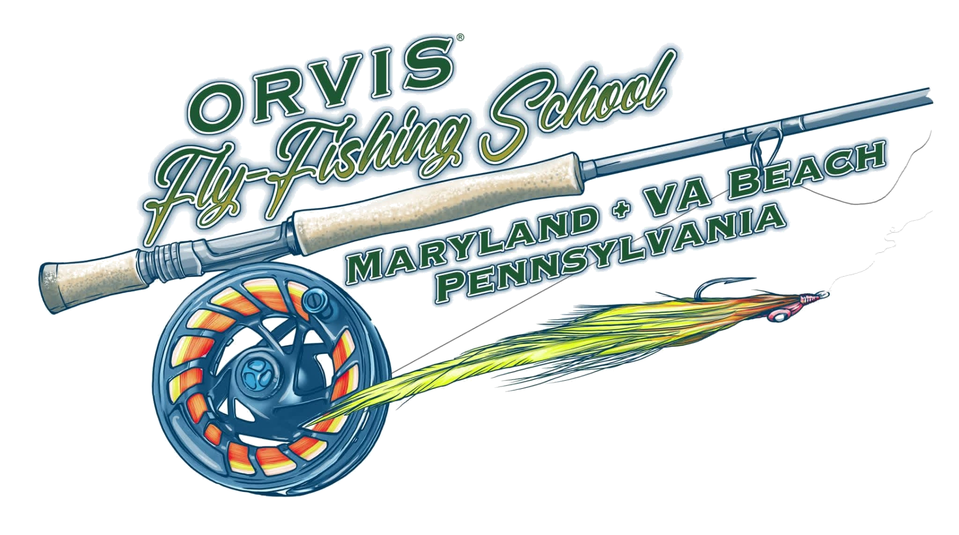 Orvis Fly-Fishing School logo